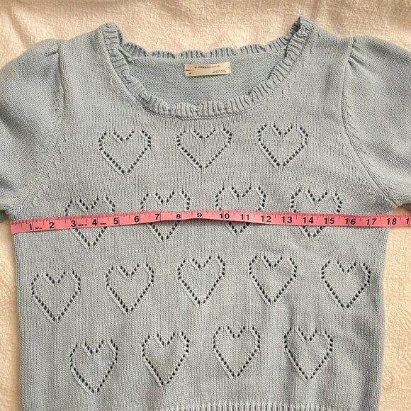 Anthropologie Blue Heart Sweater, Size Medium - Picture 11 of 12